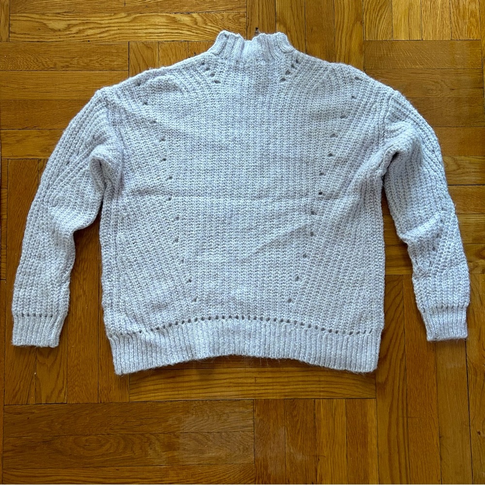 Cozy White Mock Neck Women's Sweater